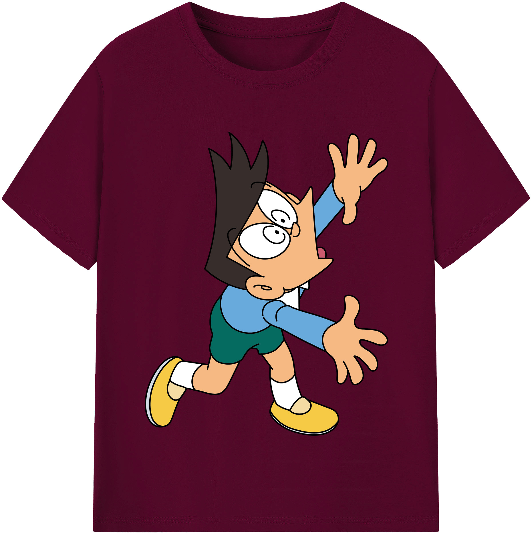 （画像用） ドラえもん 骨川 スネ夫 Doraemon Honekawa Suneo レディースカジュアルプリントTシャツ（綿100％）